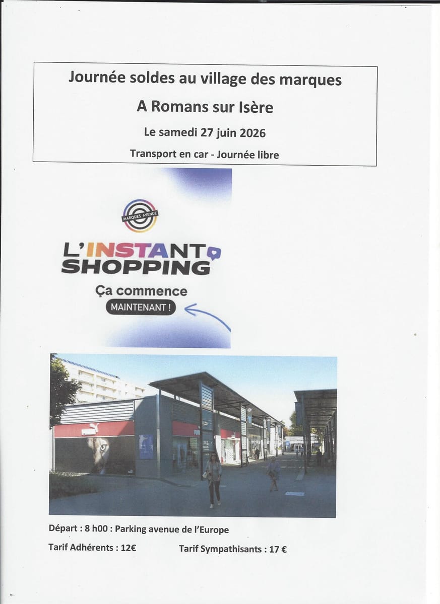 Image pour Journée Soldes Romans sur Isère - samedi 27 juin 2026